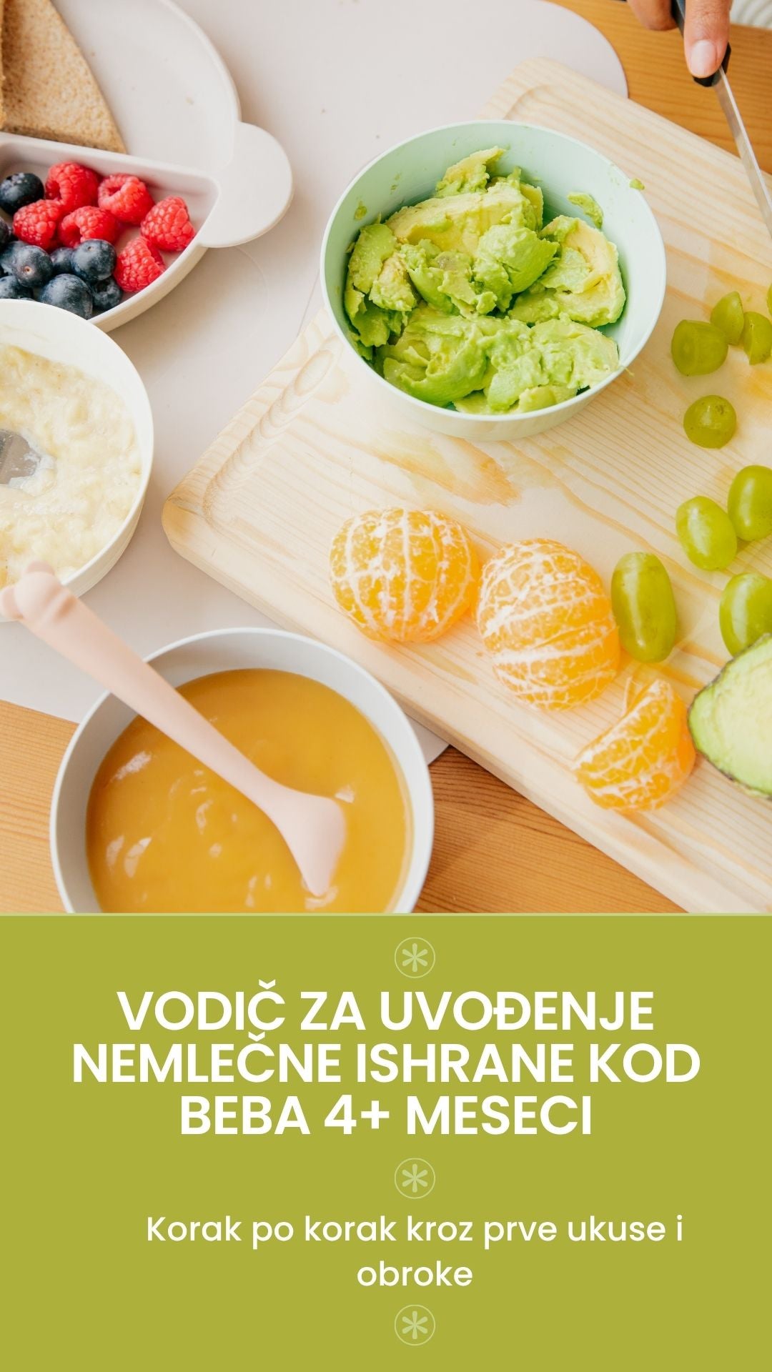 Vodič za uvodjenje nemlečne ishrane kod beba 4+ meseci